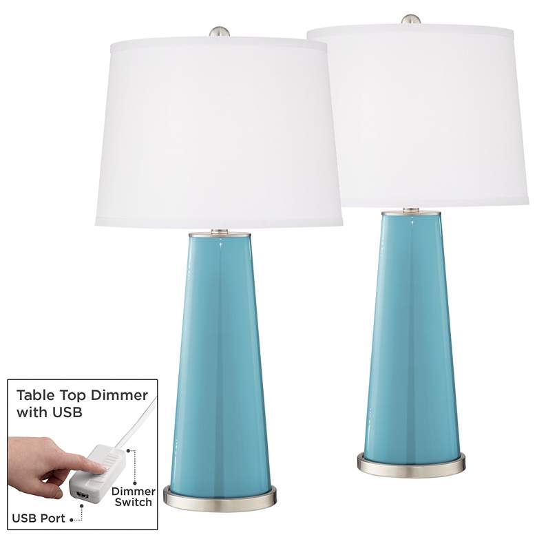 Image 1 Nautilus Leo Table Lamp Set of 2 with Dimmers