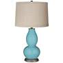 Nautilus Linen Drum Shade Double Gourd Table Lamp