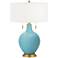 Nautilus Toby Brass Accents Table Lamp