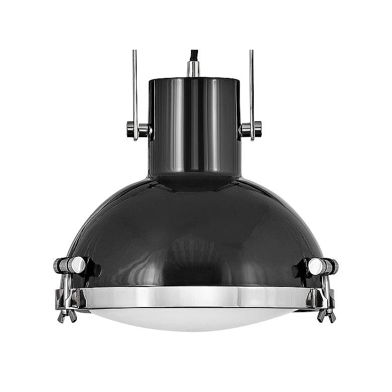 Image 3 Nautique 13"W Polished Nickel and Gloss Back Pendant Light more views