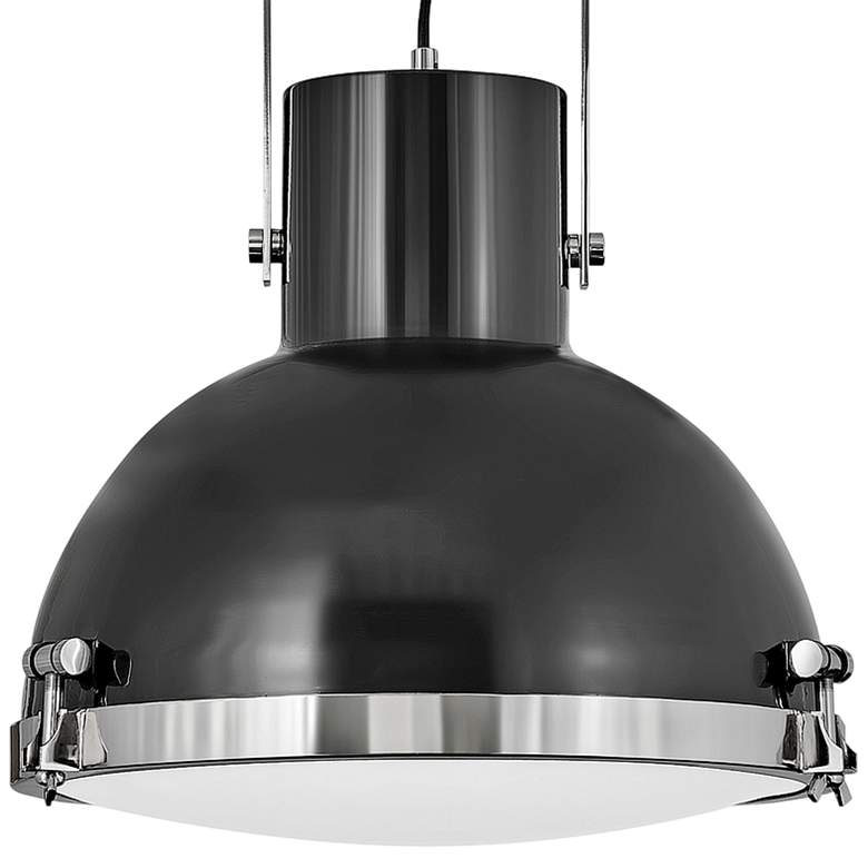 Image 3 Nautique 18"W Polished Nickel and Gloss Back Pendant Light more views