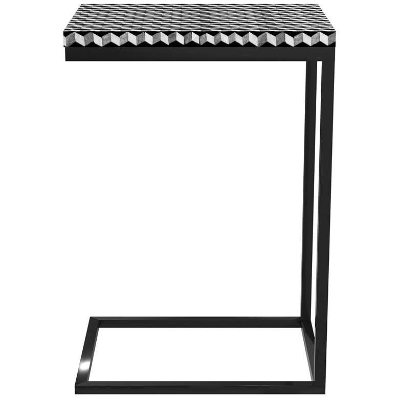 Image 1 Nava 26" Black and White Bone Accent Table
