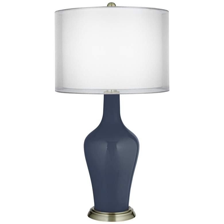 Image 1 Naval Double Sheer Silver Shade Anya Table Lamp