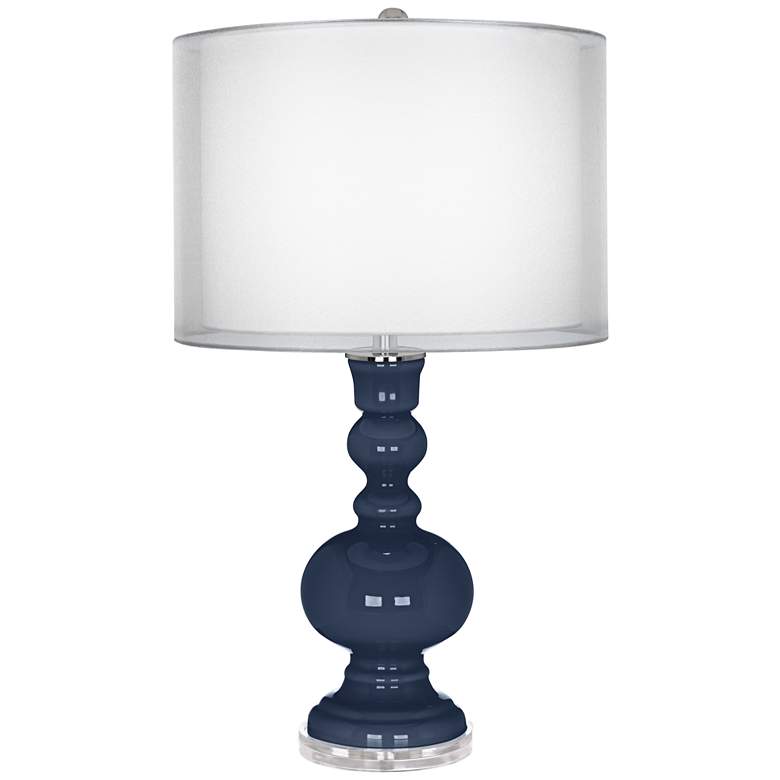 Image 1 Naval Double Sheer Silver Shade Apothecary Table Lamp