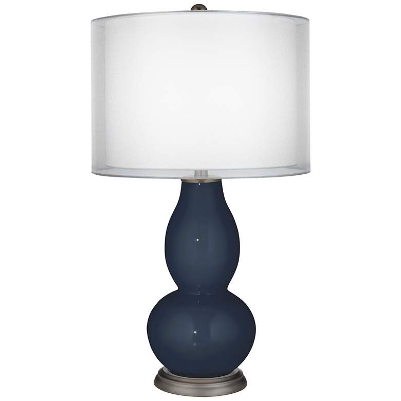 Image 1 Naval Double Sheer Silver Shade Double Gourd Table Lamp