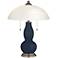 Naval Gourd-Shaped Table Lamp with Alabaster Shade