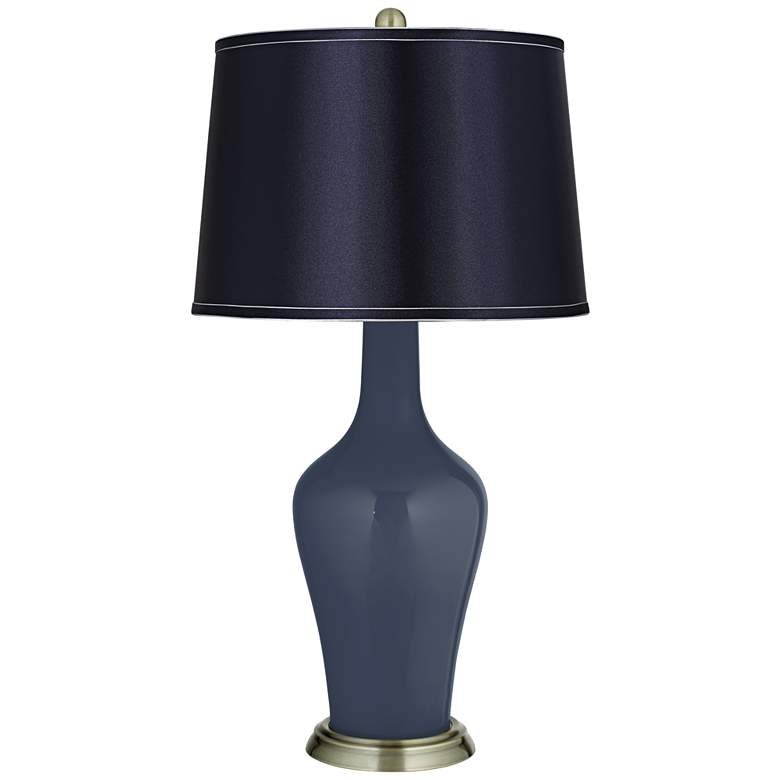 Image 1 Naval Satin Navy Shade Anya Table Lamp