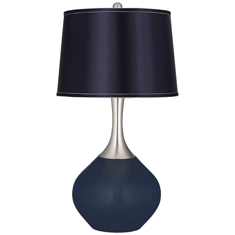 Image 1 Naval Satin Navy Shade Spencer Table Lamp