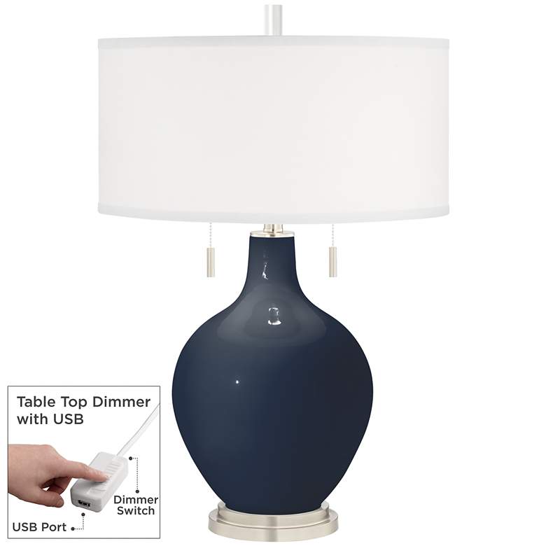 Image 1 Naval Toby Table Lamp with Dimmer