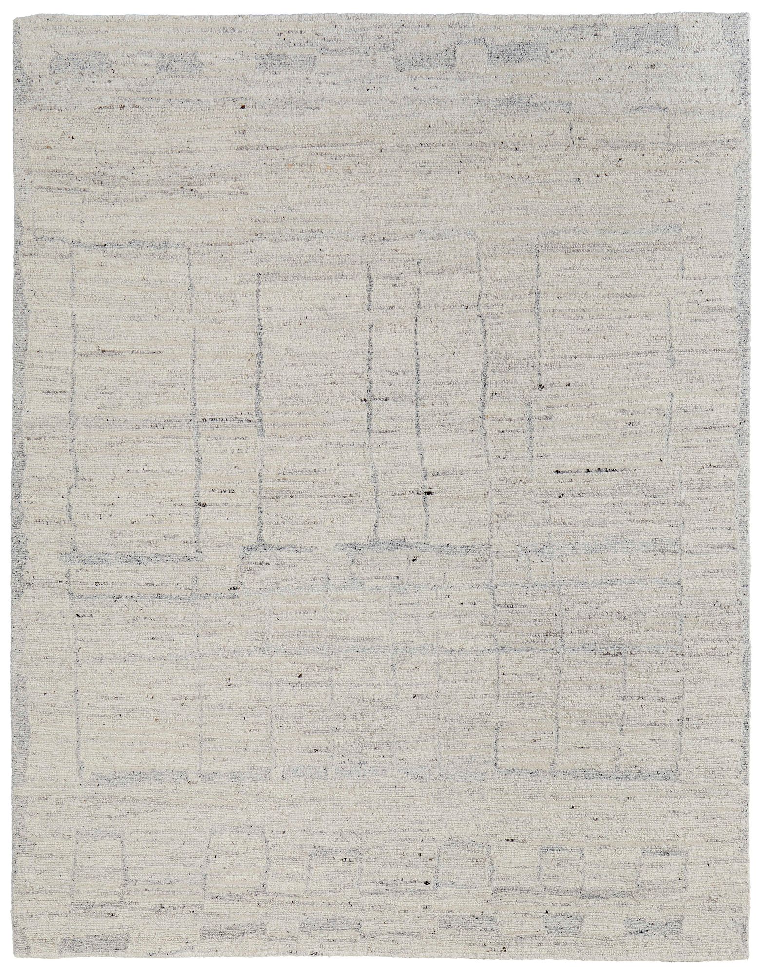 Navaro Distressed Hand Woven Ivory Area Rug 7'-9" x 9'-9"