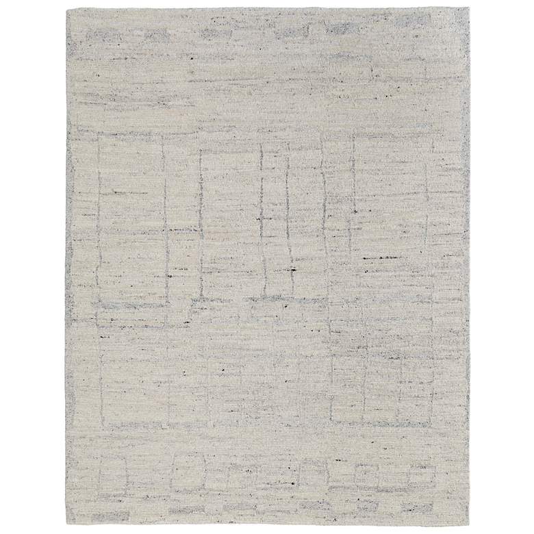 Image 1 Navaro Distressed Hand Woven Ivory Area Rug 7'-9" x 9'-9"