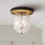 Navarre 14" Wide Black and Soft Gray Ceiling Light