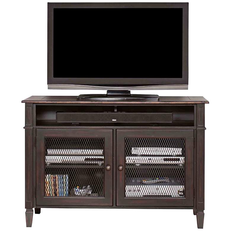 Image 1 Navarro 46 1/2 inch Wide Two-Toned Aged Clove 2-Door TV Stand