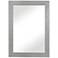 Navassa Tiled Silver 26"x36" Wood Wall Mirror