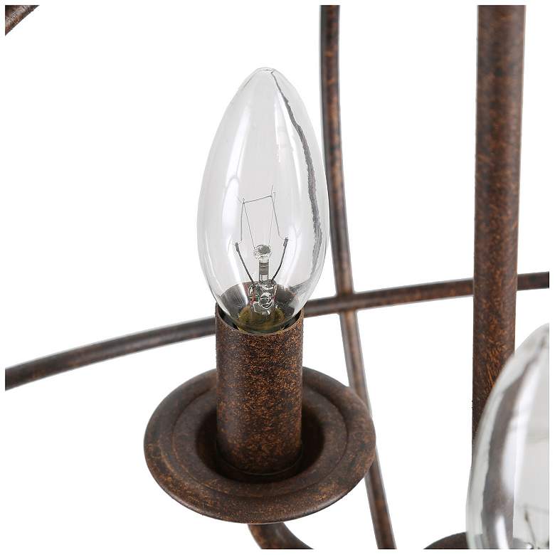 Image 3 Navejo 12" Wide 3-Light Globe Metal Pendant Light more views