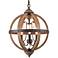 Navejo 15 1/2" Wide Bronze 3-Light Orb Chandelier