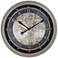 Navigator 23 1/2" Round World Map Wall Clock
