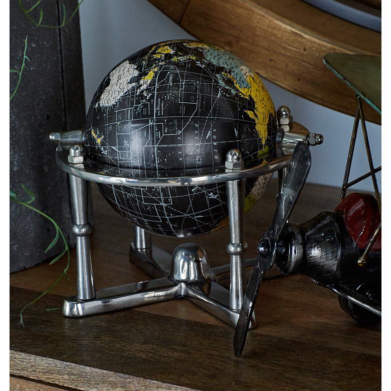 Image 1 Navigator 7" High World Globe on Metal Stand