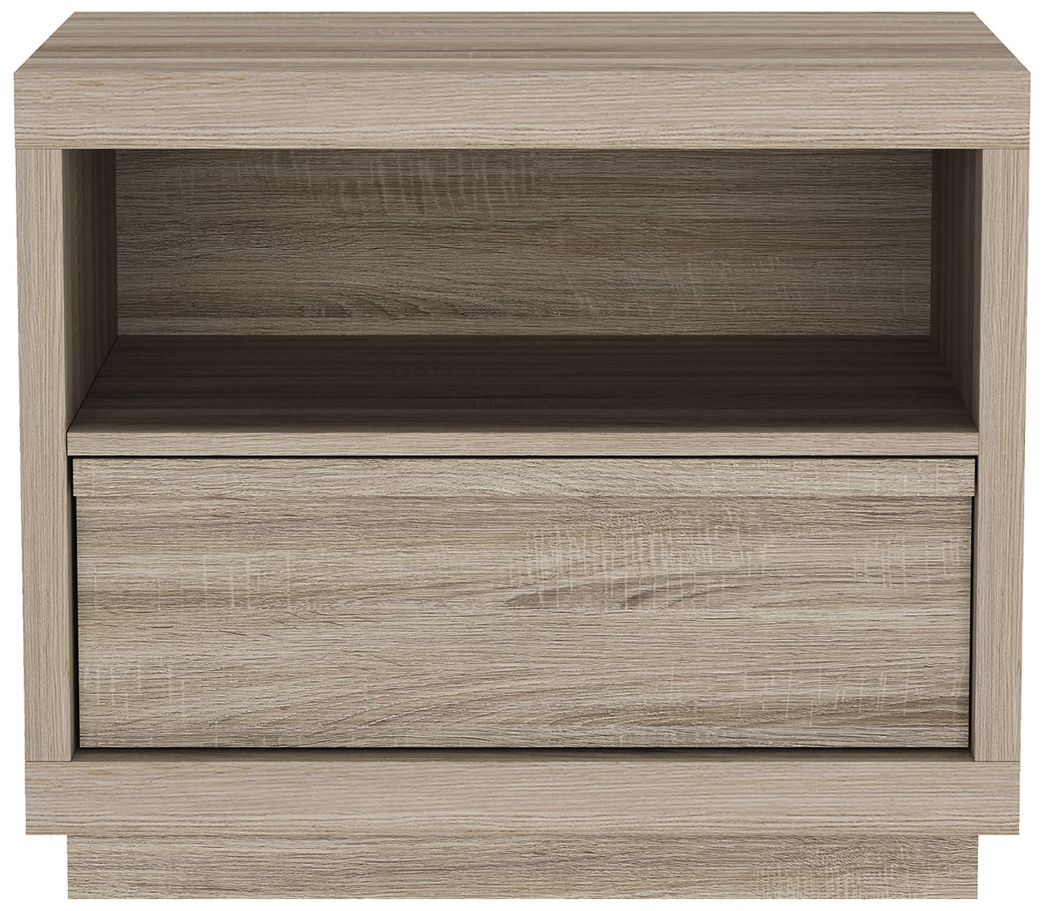 Image 2 Navis Contemporary 26" Nightstand in Natural Oak (1-Drawer) more views