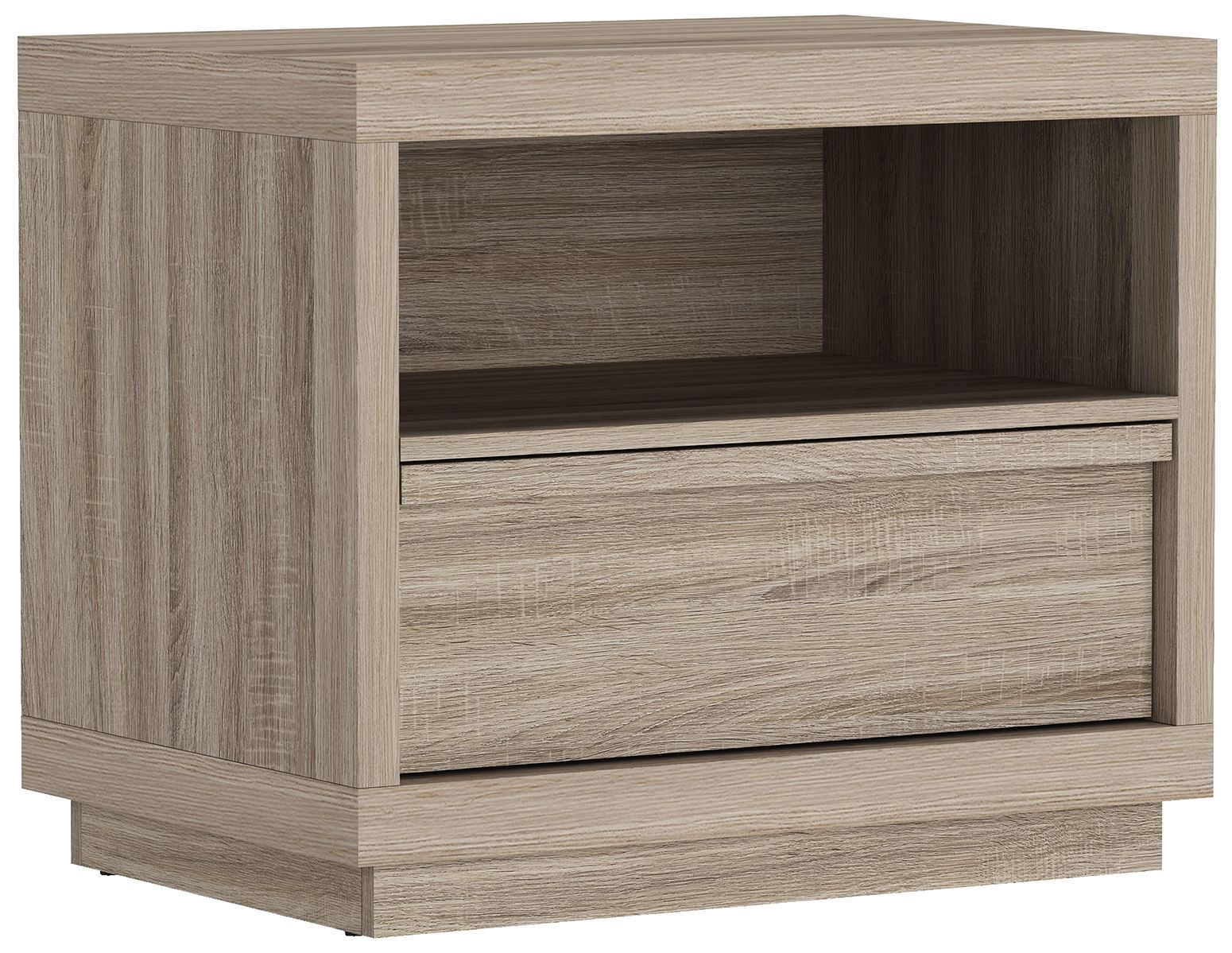Image 6 Navis Contemporary 26" Nightstand in Natural Oak (1-Drawer) more views