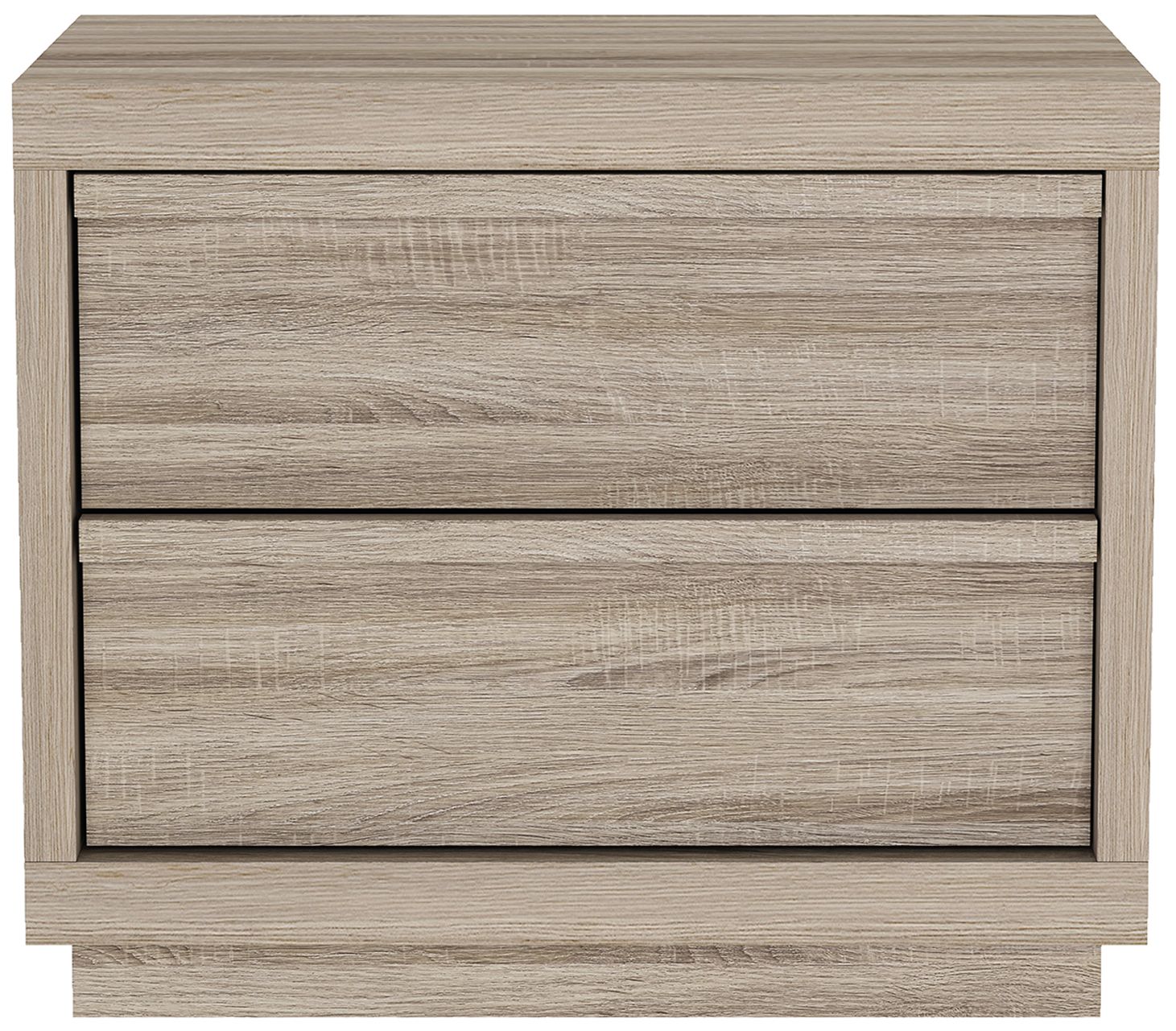 Image 2 Navis Contemporary 26" Nightstand in Natural Oak (2-Drawer) more views