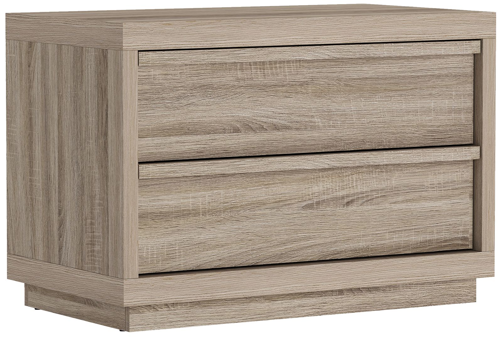 Image 6 Navis Contemporary 32" Nightstand in Natural Oak (2-Drawer) more views