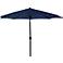 Navy 9' Steel Market Umbrella