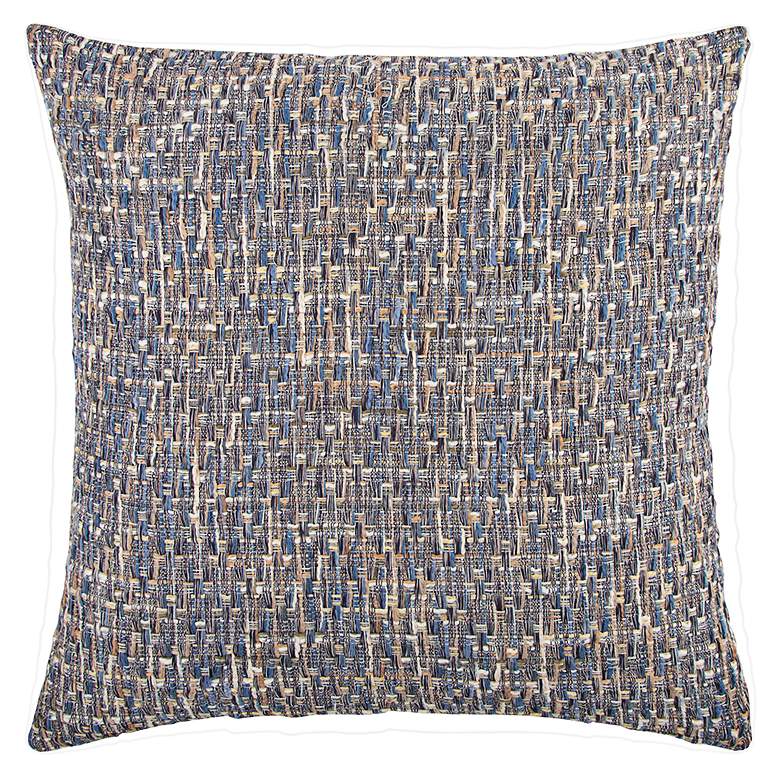 Image 1 Navy All Over Threaded 22" Square Decorative Filled Pillow