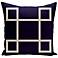Navy Blue Intersect 20" Square Outdoor Pillow