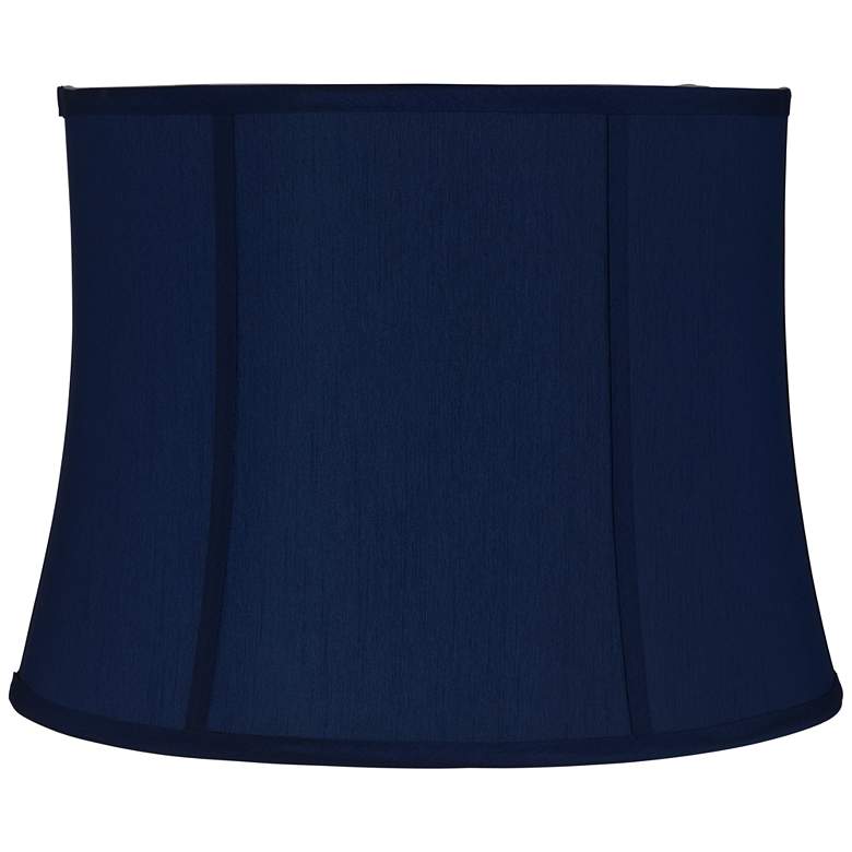 Image 1 Navy Blue Morrell Drum Lamp Shade 14x16x12 (Spider)