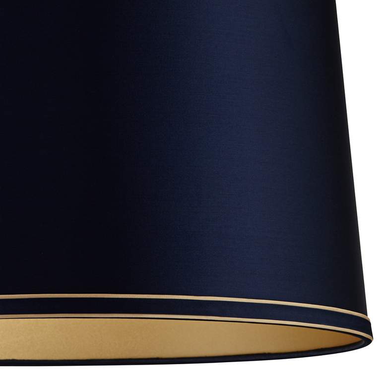 Navy Blue Shade with Navy and Gold Trim 14x16x11 (Spider) more views