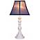 Navy Blue Shade with White Candlestick Base Table Lamp