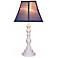 Navy Blue Shade with White Candlestick Base Table Lamp