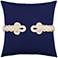 Navy Frog's Clasp 19" Square Indoor-Outdoor Pillow