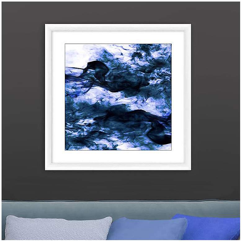 Image 1 Navy I 23" Square Framed Giclee Modern Wall Art