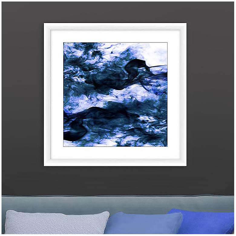 Image 1 Navy II 23" Square Framed Giclee Wall Art