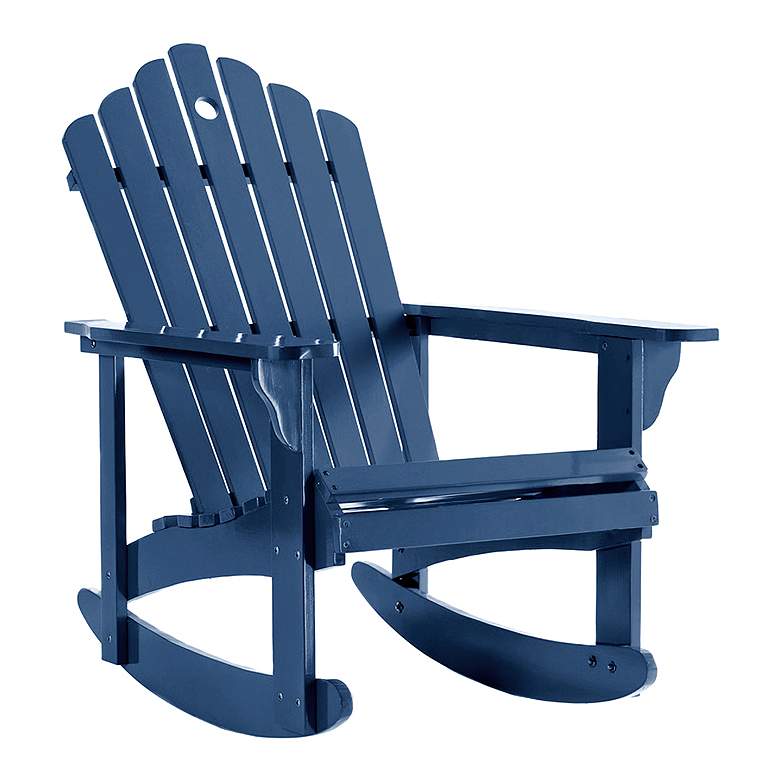 Image 1 Navy Outdoor Adirondack Rocking Chair