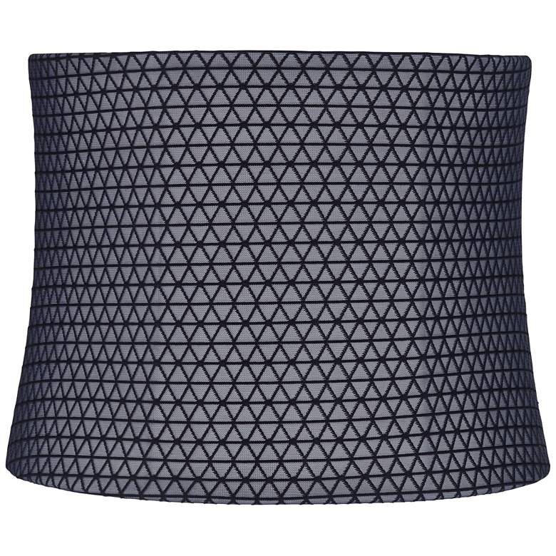 Image 1 Navy Over White Triangle Round Lamp Shade 12x13x10 (Spider)