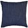 Navy Velvet Textured 20" Square Decorative Throw Pillow