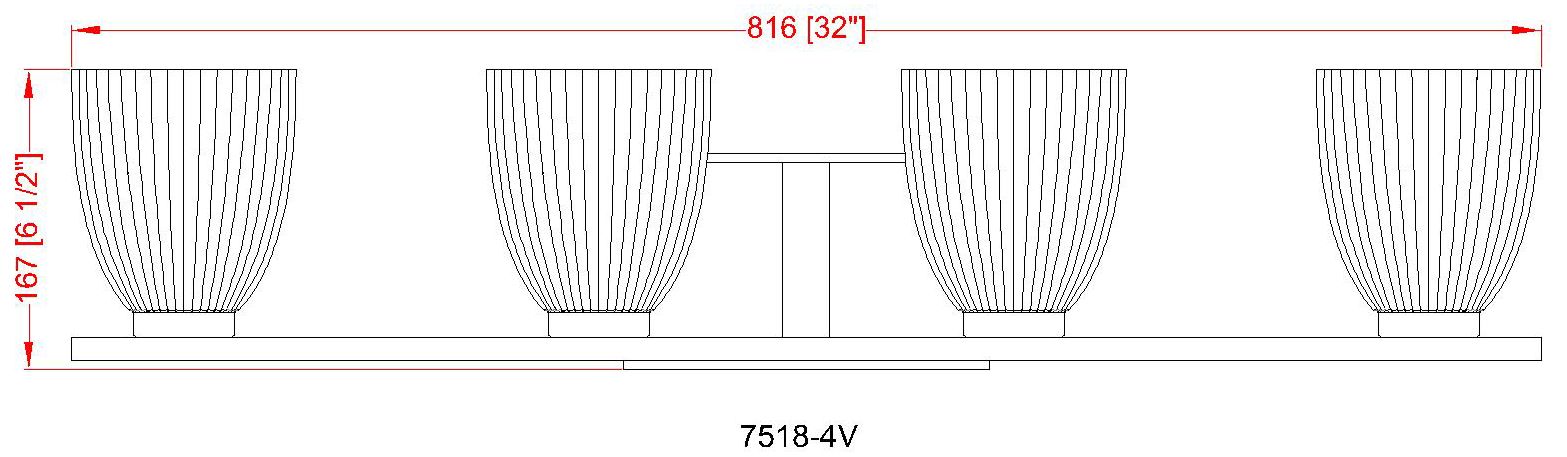 Naya by Z-Lite Brushed Nickel 4 Light Vanity