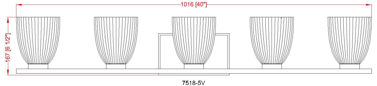 Naya by Z-Lite Brushed Nickel 5 Light Vanity