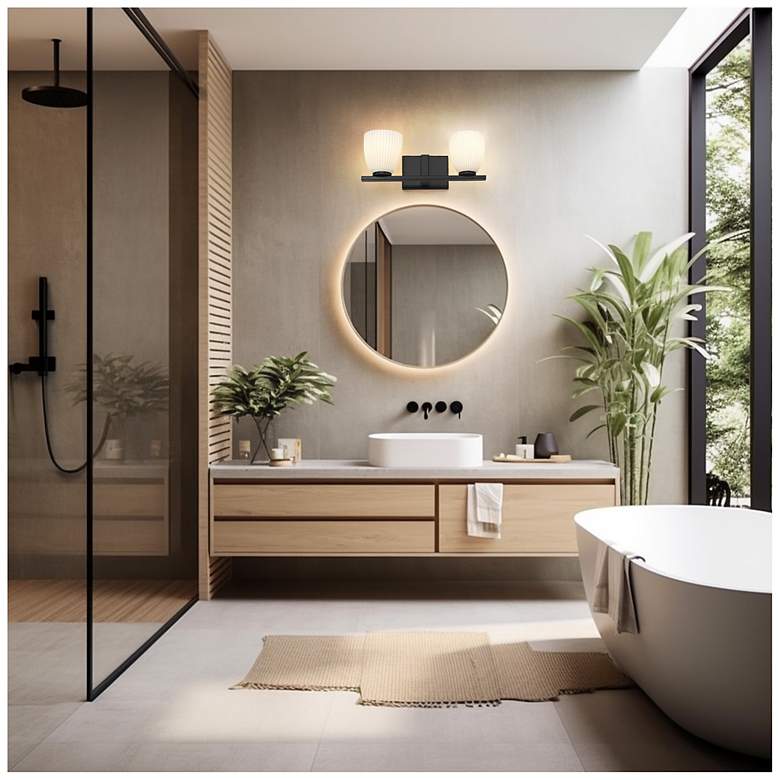 Image 2 Naya by Z-Lite Matte Black 2 Light Vanity more views