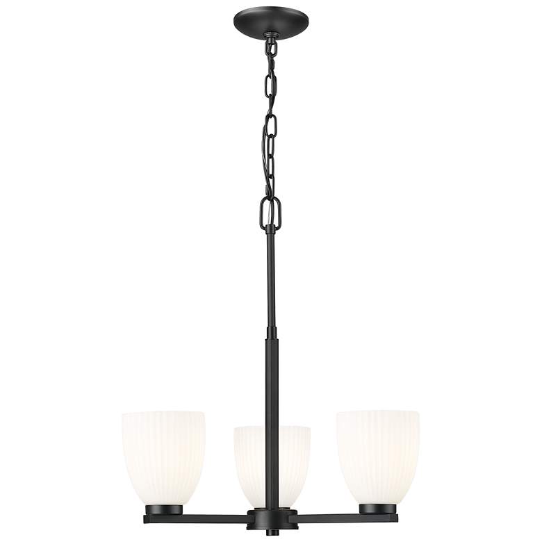Image 1 Naya by Z-Lite Matte Black 3 Light Chandelier