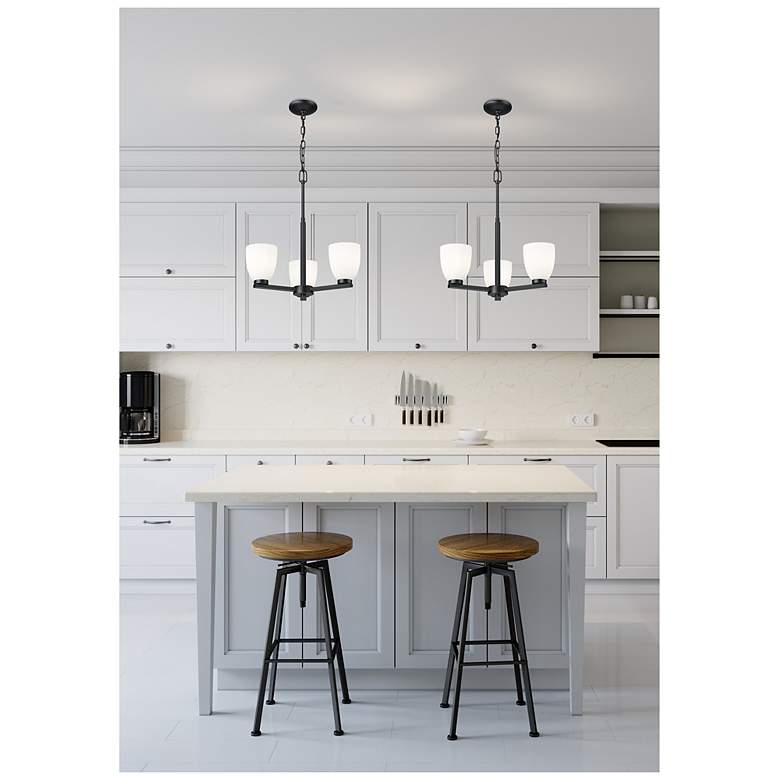 Image 2 Naya by Z-Lite Matte Black 3 Light Chandelier more views