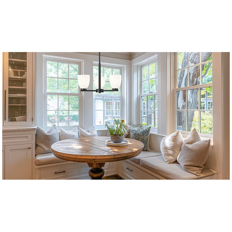 Image 3 Naya by Z-Lite Matte Black 3 Light Chandelier more views