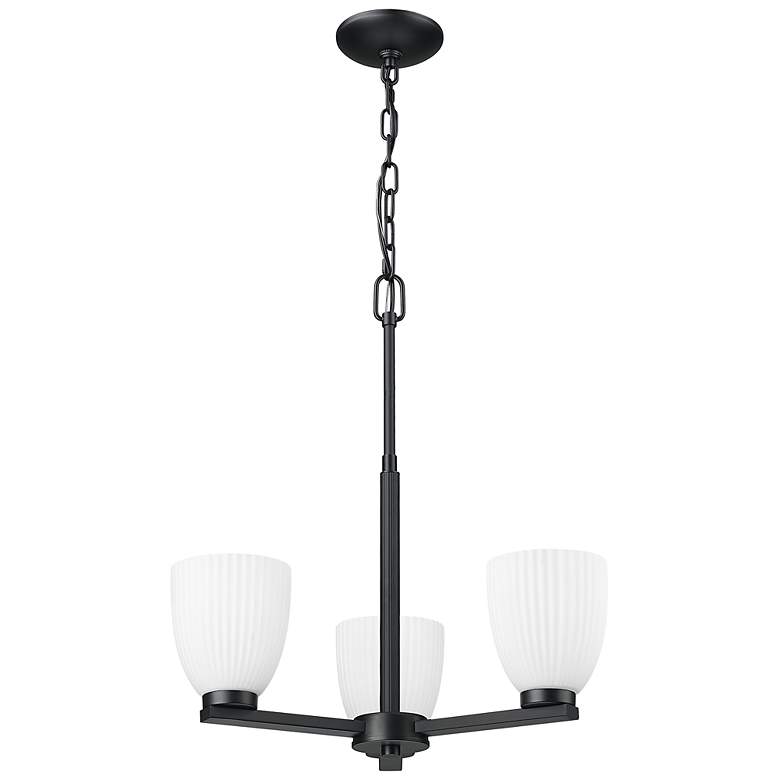 Image 7 Naya by Z-Lite Matte Black 3 Light Chandelier more views