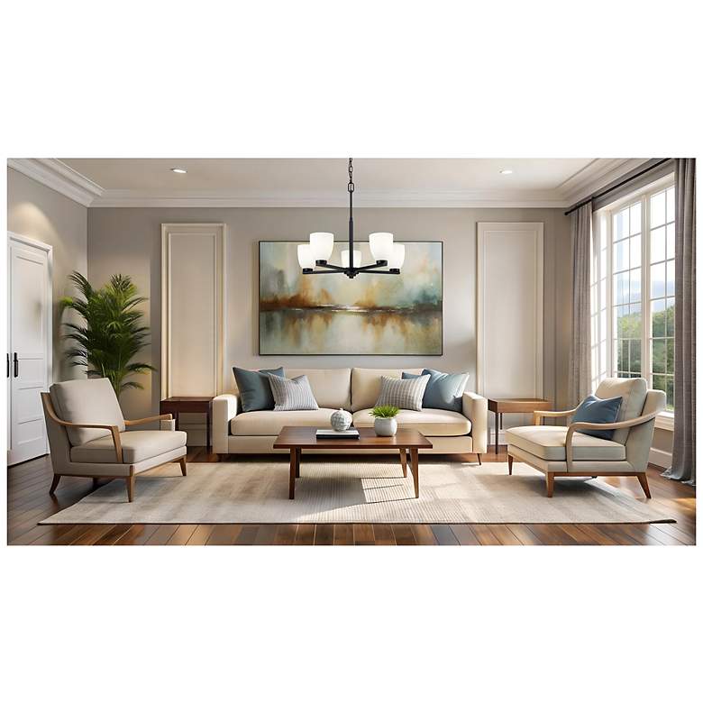 Image 3 Naya by Z-Lite Matte Black 5 Light Chandelier more views