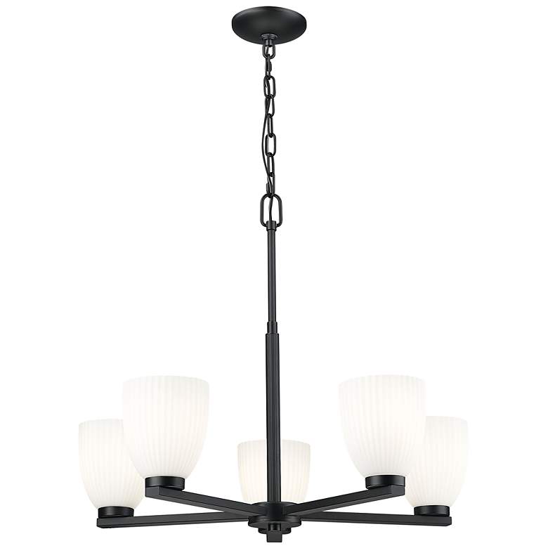 Image 5 Naya by Z-Lite Matte Black 5 Light Chandelier more views