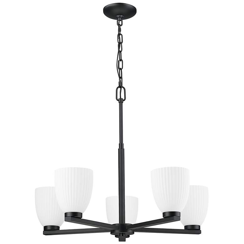 Image 7 Naya by Z-Lite Matte Black 5 Light Chandelier more views