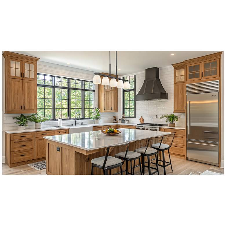 Image 2 Naya by Z-Lite Matte Black 5 Light Linear Chandelier more views
